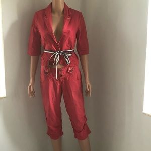 Guess watermelon 🍉 red capri set!